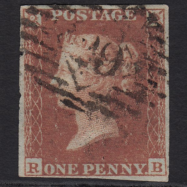 GB QV 1841 1d Red-brown (Plate 149) SG8-B2(1) RB GU 4M London IS Cancel