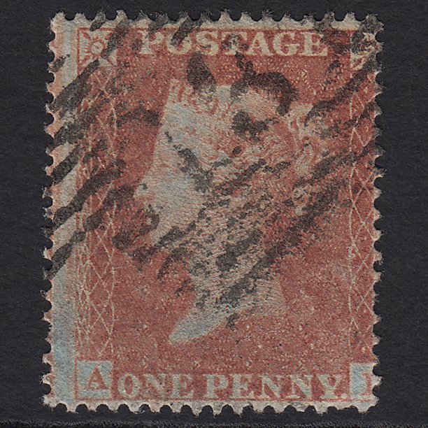GB QV 1854 1d Orange-red (Plate 192) SG17-C1(5) AL GU Missing Imprimatur