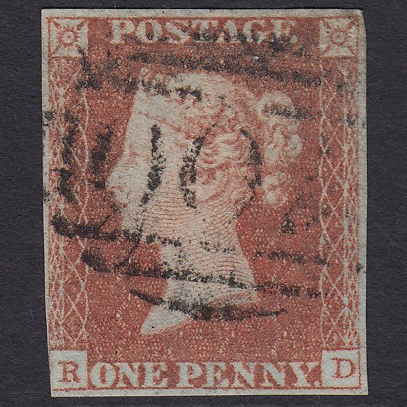 GB QV 1841 1d Red-brown (Plate 98) SG8-B1(1) RD GU nr 4M Sheffield 700