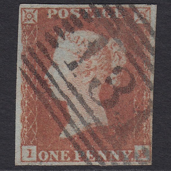 GB QV 1841 1d Red-brown (Plate 87) SG8-B1(1) IE FU 4 Margins Edinburgh 131