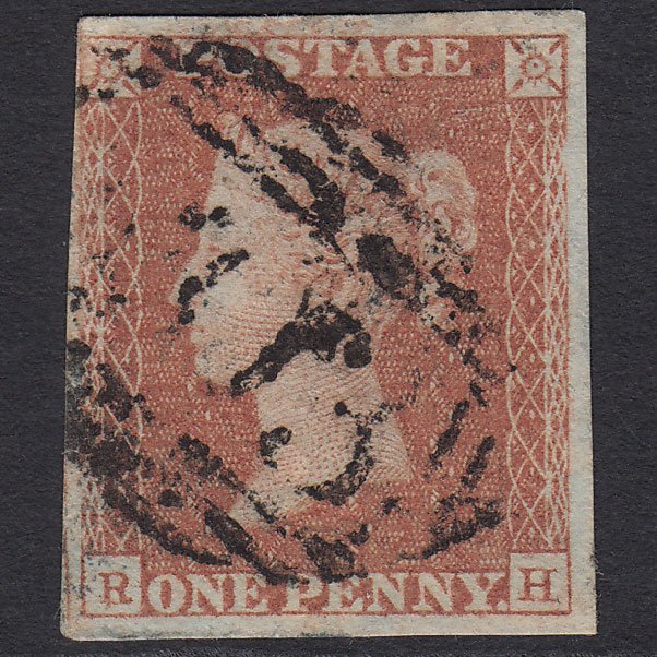 GB QV 1841 1d Red-brown (Plate 88) SG8-B1(1) RH GU 4 Margins