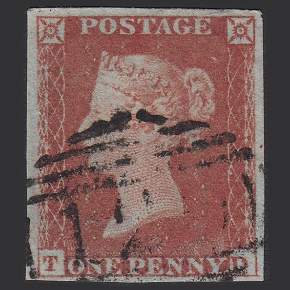 GB QV 1841 1d Red-brown (Plate 163) SG8-B2(1) TD FU 4 Margins
