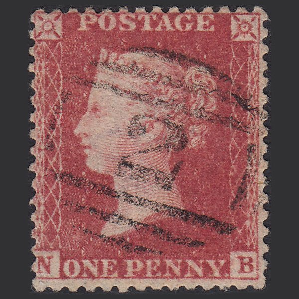 GB QV 1857 1d Rose-red (Plate 60) SG40-C10(1) NB FU Aberystwyth 2