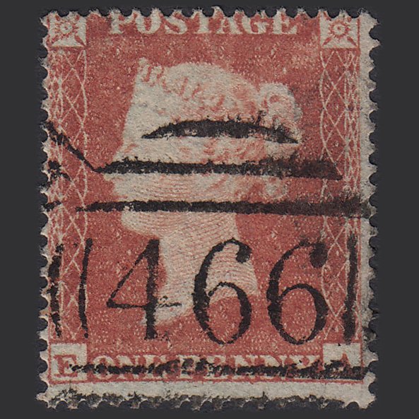GB QV 1854 1d Red-brown (Plate 179) SG17-C1(1) EA FU Liverpool 466 Spoon