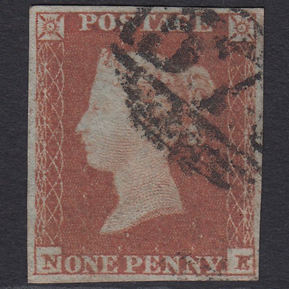 GB QV 1841 1d Red-brown (Plate 96) SG8-B1(1) NE FU 4 Margins