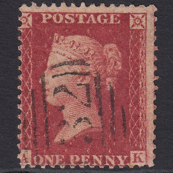 GB QV 1857 1d Rose-red (Plate 49) SG40-C10(1) AK GU Brighton 132