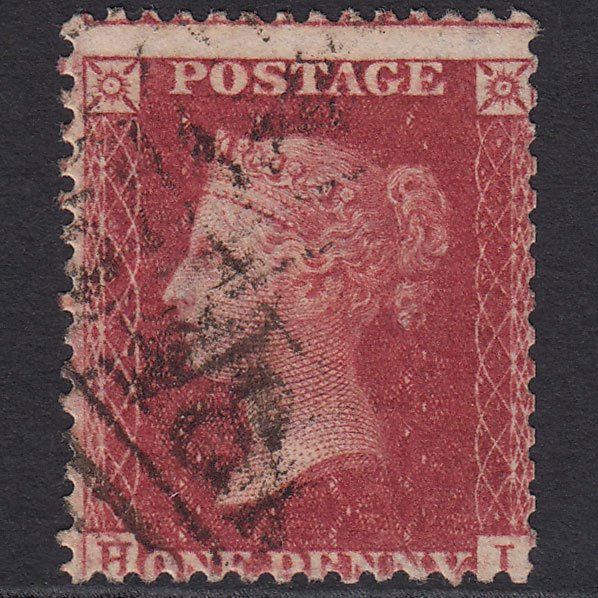 GB QV 1857 1d Deep Rose-red (Plate 52) SG41-C10(4) HI FU