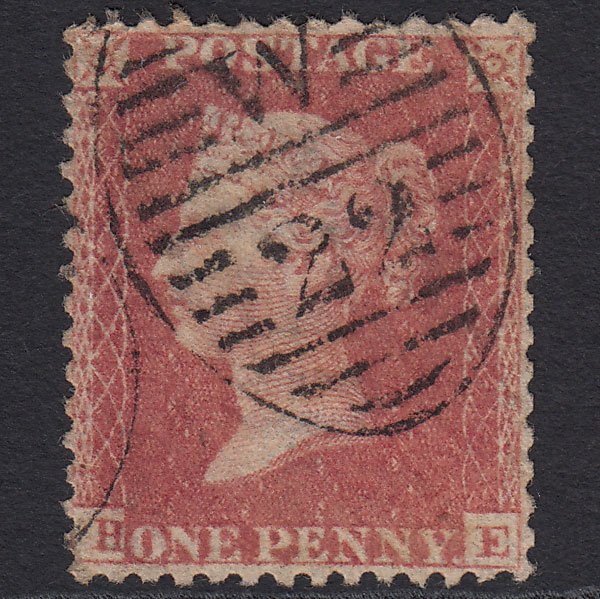 GB QV 1857 1d Rose-red (Plate 58) SG40-C10(1) HE GU London D&S W22