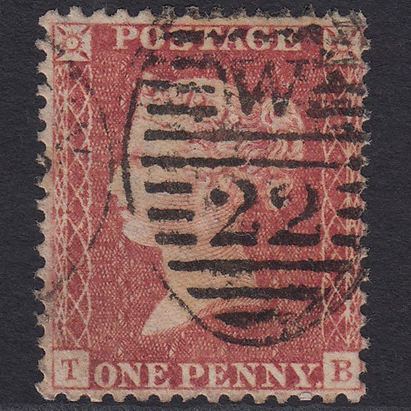 GB QV 1857 1d Rose-red (Plate 59) SG40-C10(1) TB FU London D&S W22