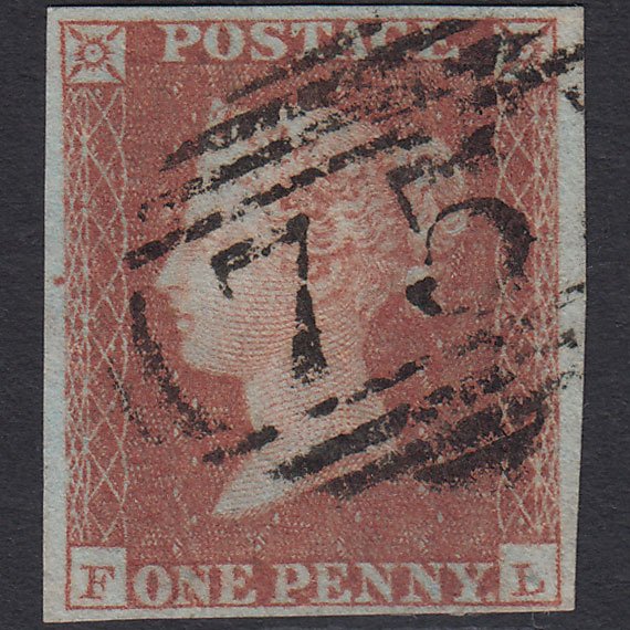 GB QV 1841 1d Red-brown (Plate 101) SG8-B1(1) FL VFU 4M Birmingham 75