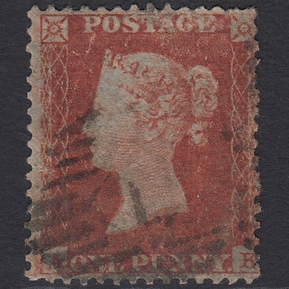 GB QV 1855 1d PL R4 SG22-C2(1) AK PU Missing Imprimatur London IS Cancel