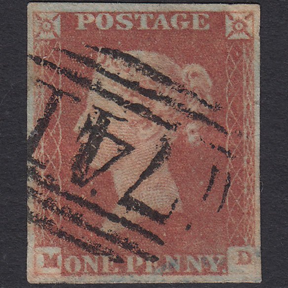 GB QV 1841 1d Red-brown (Plate 79) SG8-B1(1) MD GU 4 Margins Staines 741