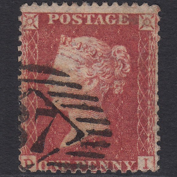 GB QV 1857 1d Rose-red (Plate 38) SG40-C10(1) DI GU London IS Cancel