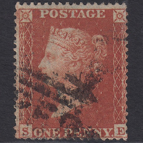 GB QV 1855 1d Red-brown (Plate 13) SG21-C4(1) SE FU
