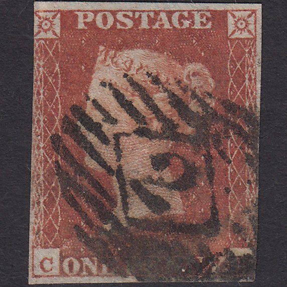 GB QV 1841 1d Red-brown SG8-B1(1) CF GU London IS 2