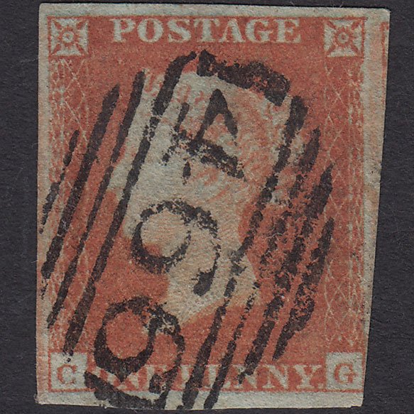 GB QV 1841 1d Red-brown (Plate 127) SG8-B2(1) CG GU nr 4M Liverpool 466