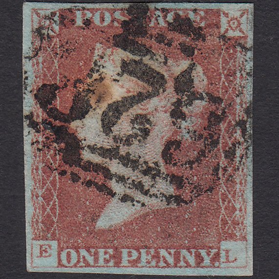 GB QV 1841 1d Very Blued (Plate 68) SG8a-B1(2) EL GU 4 Margins