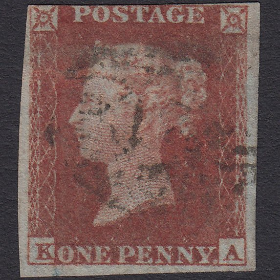 GB QV 1841 1d Red-brown (Plate 163) SG8-B2(1) KA GU 3m London IS Cancel