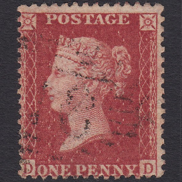 GB QV 1857 1d Rose-red (Plate 43) SG40-C10(1) DD FU Ireland Misperf