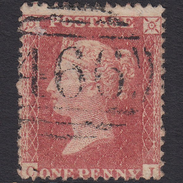 GB QV 1857 1d Rose-red (Plate 27) SG40-C10(1) CI FU Liverpool 466