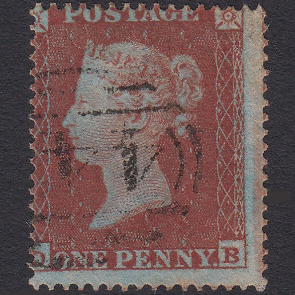 GB QV 1854 1d Red-brown (Plate 194) SG17-C1(1) DB GU Misperf