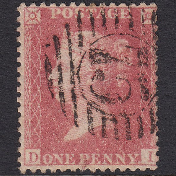 GB QV 1857 1d Pale Rose (Plate 42) SG39-C10(3) DI GU London D&S 75
