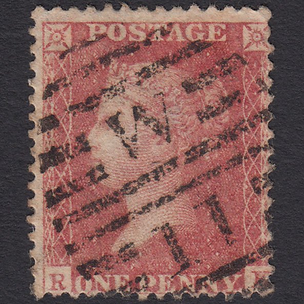 GB QV 1857 1d Rose-red (Plate 34) SG40-C10(1) RK GU London D&S W11 11d6b