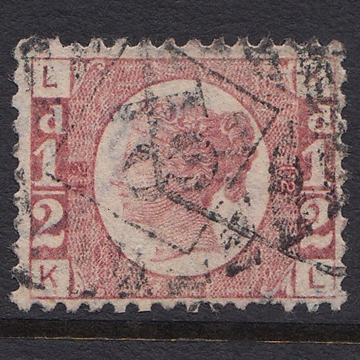 GB QV 1870 1/2d Rose-red (Plate 12) SG48-G4 KL GU London IS 81 81d15