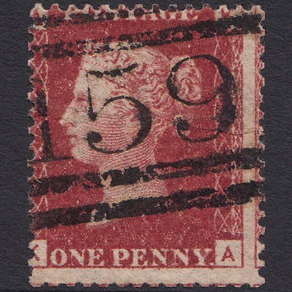 GB QV 1864 1d Lake-red (Plate 177) SG44-G1(2) KA GU Glasgow 159