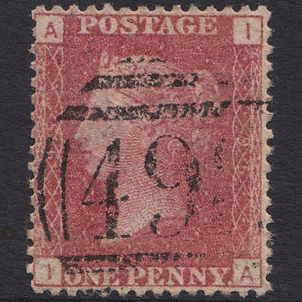 GB QV 1864 1d Rose-red (Plate 95) SG43-G1(1) FU Ia