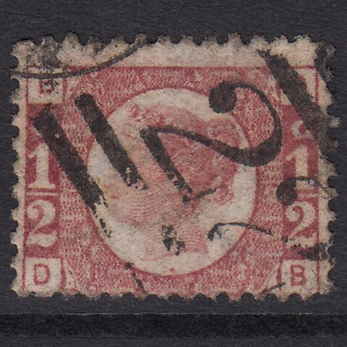 GB QV 1870 1/2d Rose-red SG48-G4 DB FU Scotland