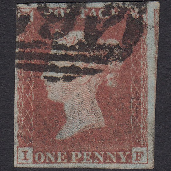GB QV 1841 1d Red-brown (Plate 69) SG8-B1(1) IF GU 4 Margins