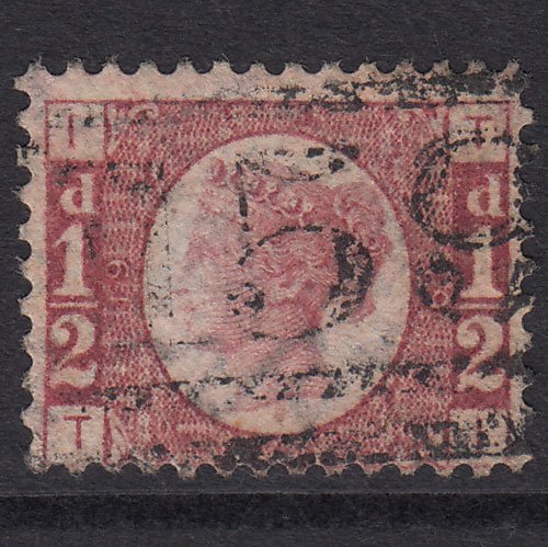 GB QV 1870 1/2d Rose-red (Plate 19) SG48-G4 TI FU Glasgow 159