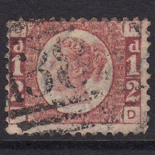 GB QV 1870 1/2d Rose-red (Plate 8) SG48-G4 FD FU Hull 383