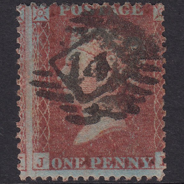 GB QV 1856 1d Plum Pl 24 SG31-C8(3) JL FU Missing Imprimatur London Is 14