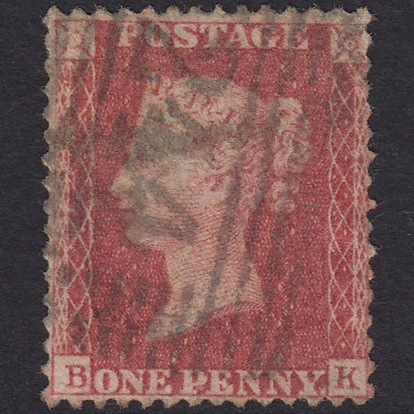 GB QV 1857 1d Plate 66 SG40-C10(1) BK GU Melrose 244 Well Centred