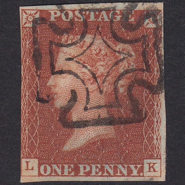 GB QV 1841 1d Red-Brown Plate 35 SG8-B1(1) LK GU Nr 4M Dublin MX