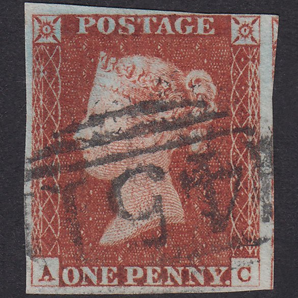 GB QV 1841 1d Plate 65 SG8-B1(1) AC VFU Missing Imprimatur 4M Lewes 451