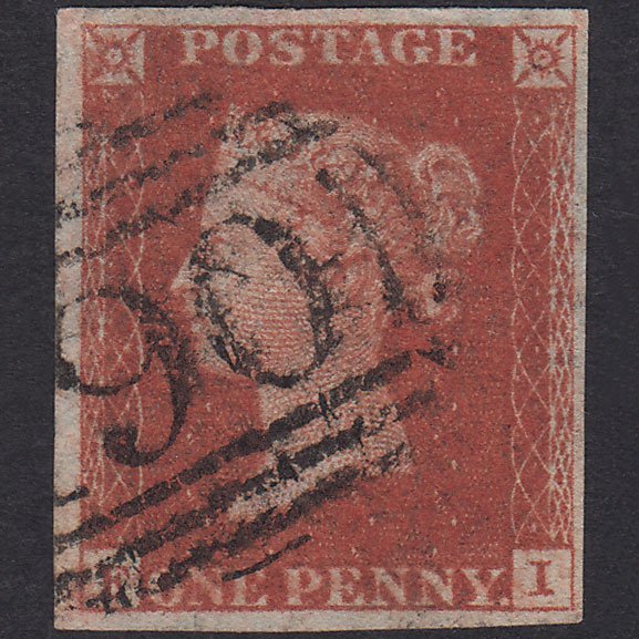 GB QV 1841 1d Deep Red-Brown Plate 52 SG10-B1(4) FI GU 4M Chichester 190