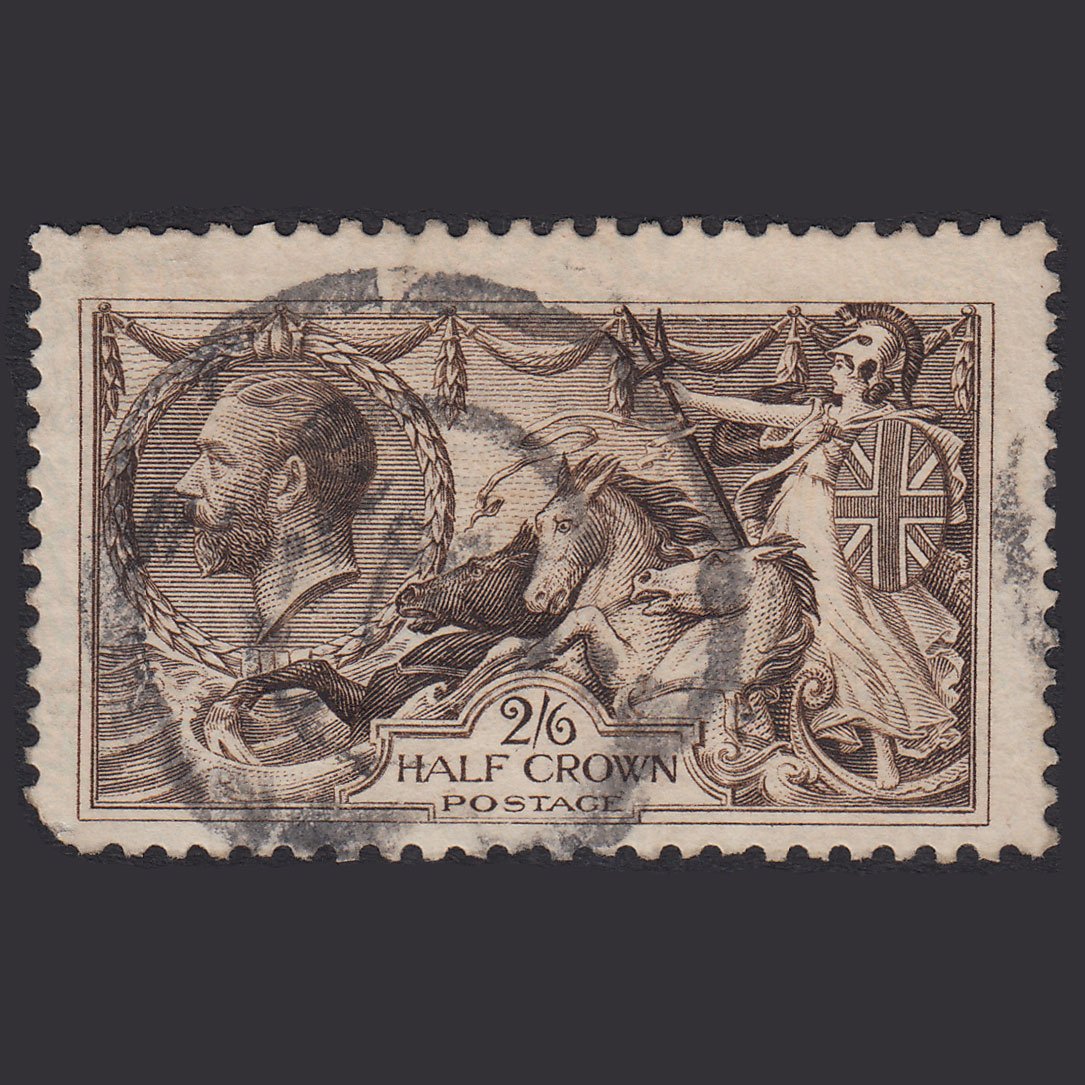 GB KG5 1913 2/6 Sepia-Brown Seahorses SG400-N63(2) GU