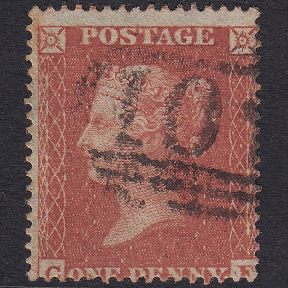 GB QV 1855 1d Red-Brown Plate 9 SG21-C4(1) CF GU
