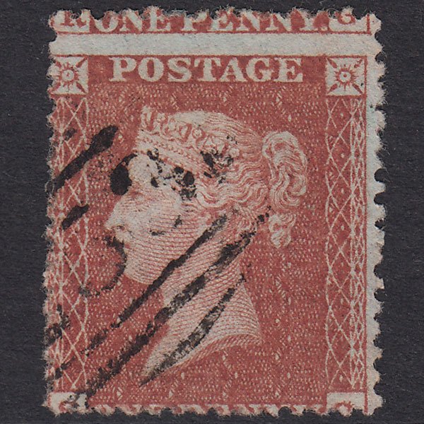 GB QV 1855 1d Pl 9 SGC6(1) RG FU Dewsbury 253 Fluffy Perfs Large Misperf