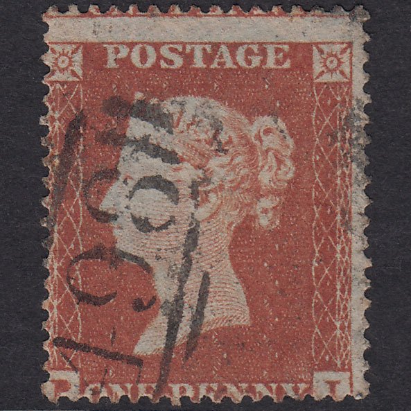 GB QV 1854 1d Red-Brown SG17-C1(1) P? FU Manchester 498 Misperf