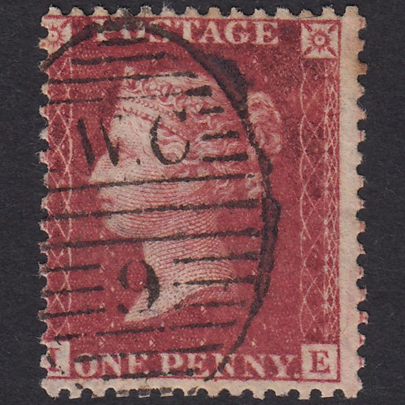 GB QV 1857 1d Deep Rose-Red Plate 48 SG41-C10(2) IE GU London D&S wc9