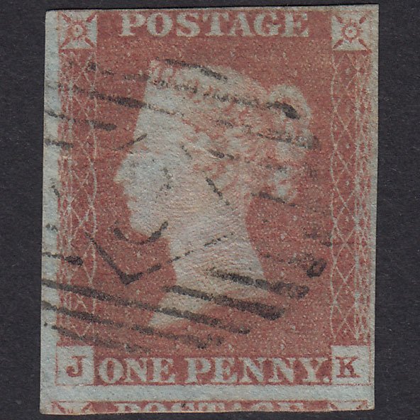 GB QV 1841 1d Red-Brown Plate 75 SG8-B1(1) JK GU Nr 4M London IS Cancel