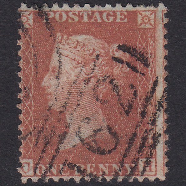 GB QV 1856 1d Red-Brown Plate 36 SG29-C8(1) CH FU Cardiff 162