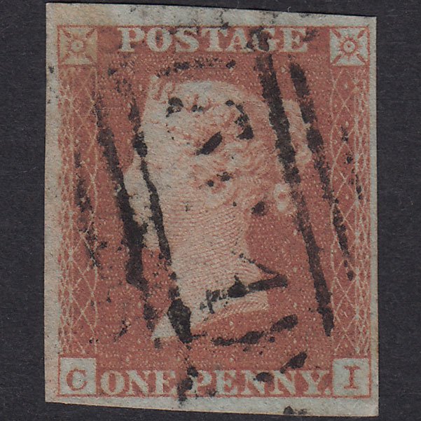 GB QV 1841 1d Red-Brown Plate 171 SG8-B2(1) CI GU 4 Margins