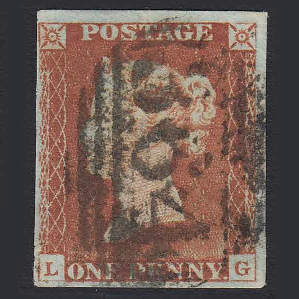 GB QV 1841 1d Red-brown (Plate 65) SG8-B1(1) LG FU High Wycombe 364 4M