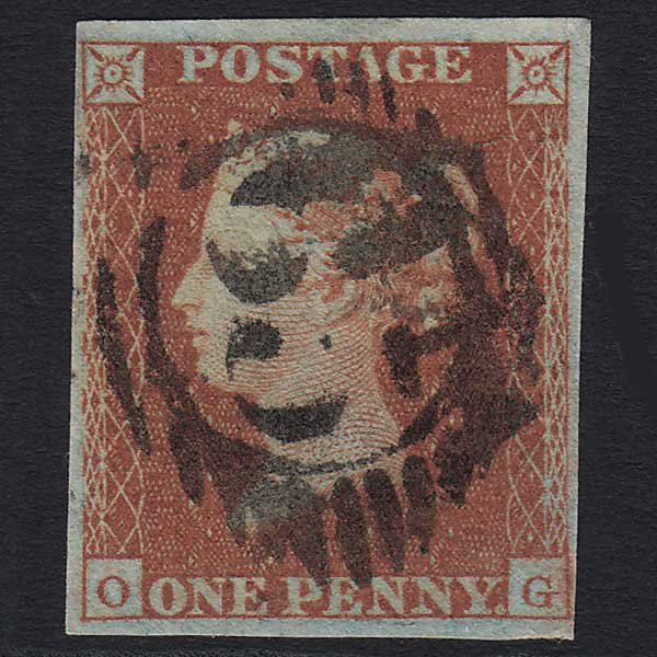 GB QV 1841 1d Red-brown (Plate 112) (SG8) 'OG' FU in London 4 Margins
