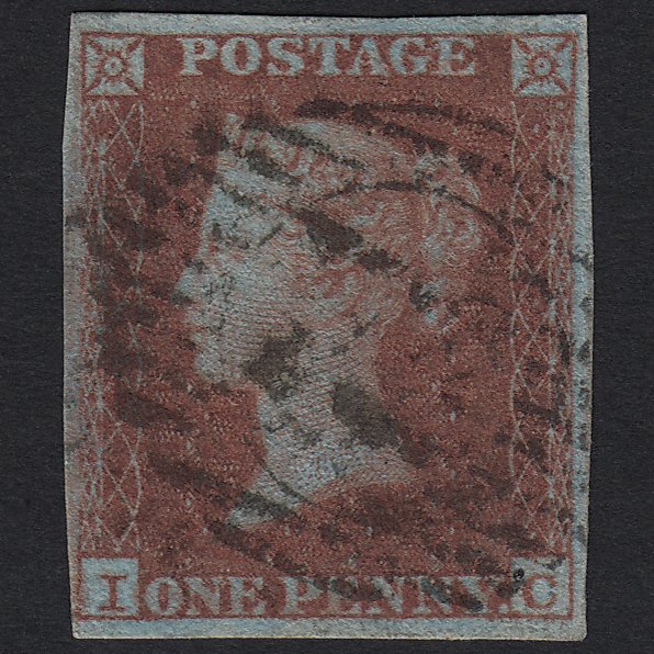 GB QV 1841 1d Very Blued (Plate 152) SG8a-B1(2) IC GU in London 4 Margins